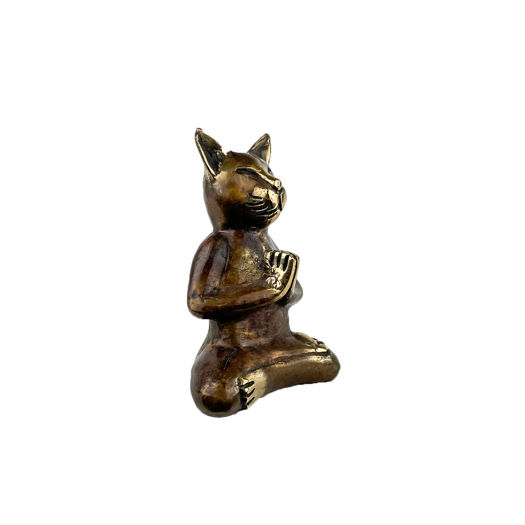 Cat Yoga Bronze (13) - Black + Gold