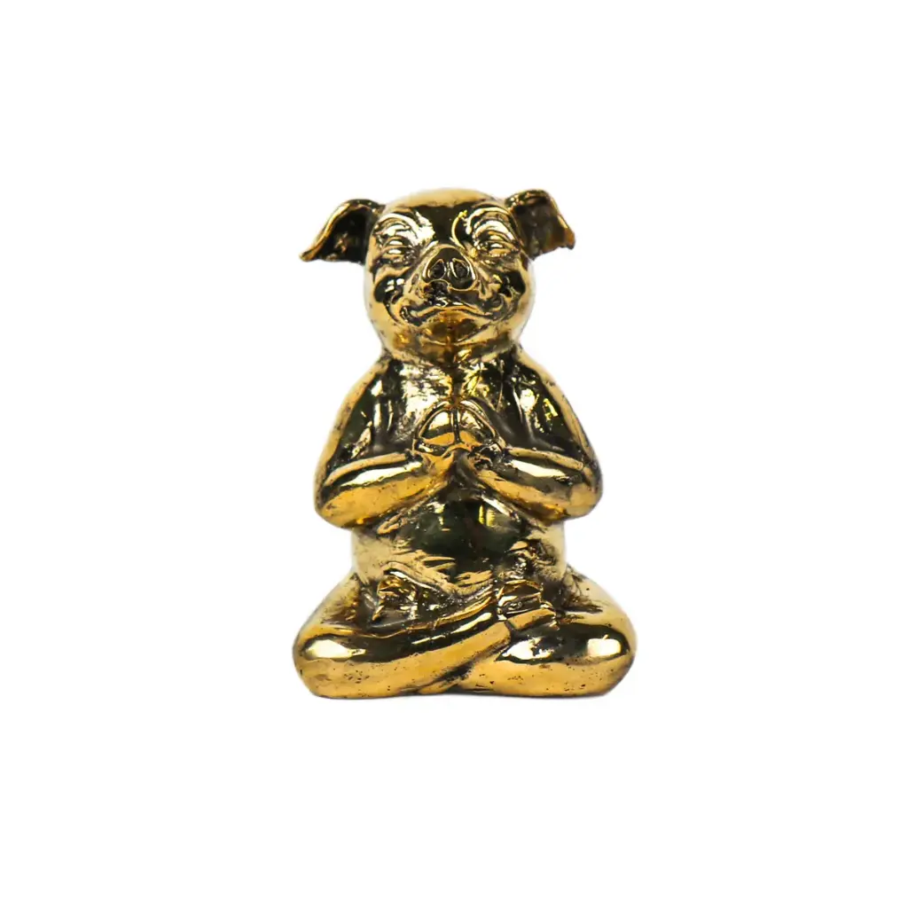 Pig Yoga Bronze (10) - Gold