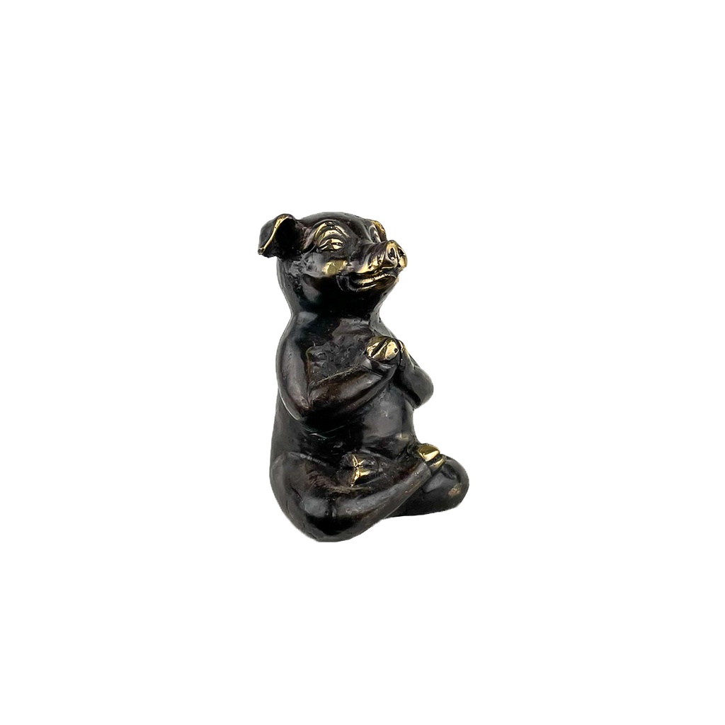 Cochon Yoga Bronze (10) - Noir + Or