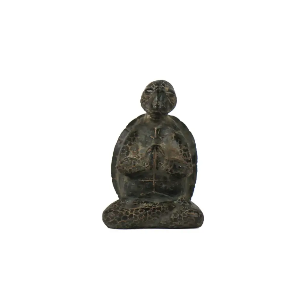 Turtle Yoga Bronze (10) - Antique Green