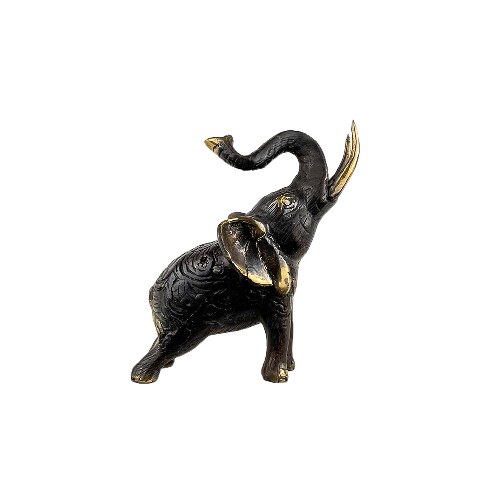 Eléphant Bronze (12) - Noir + Or