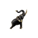 Eléphant Bronze (12) - Noir + Or