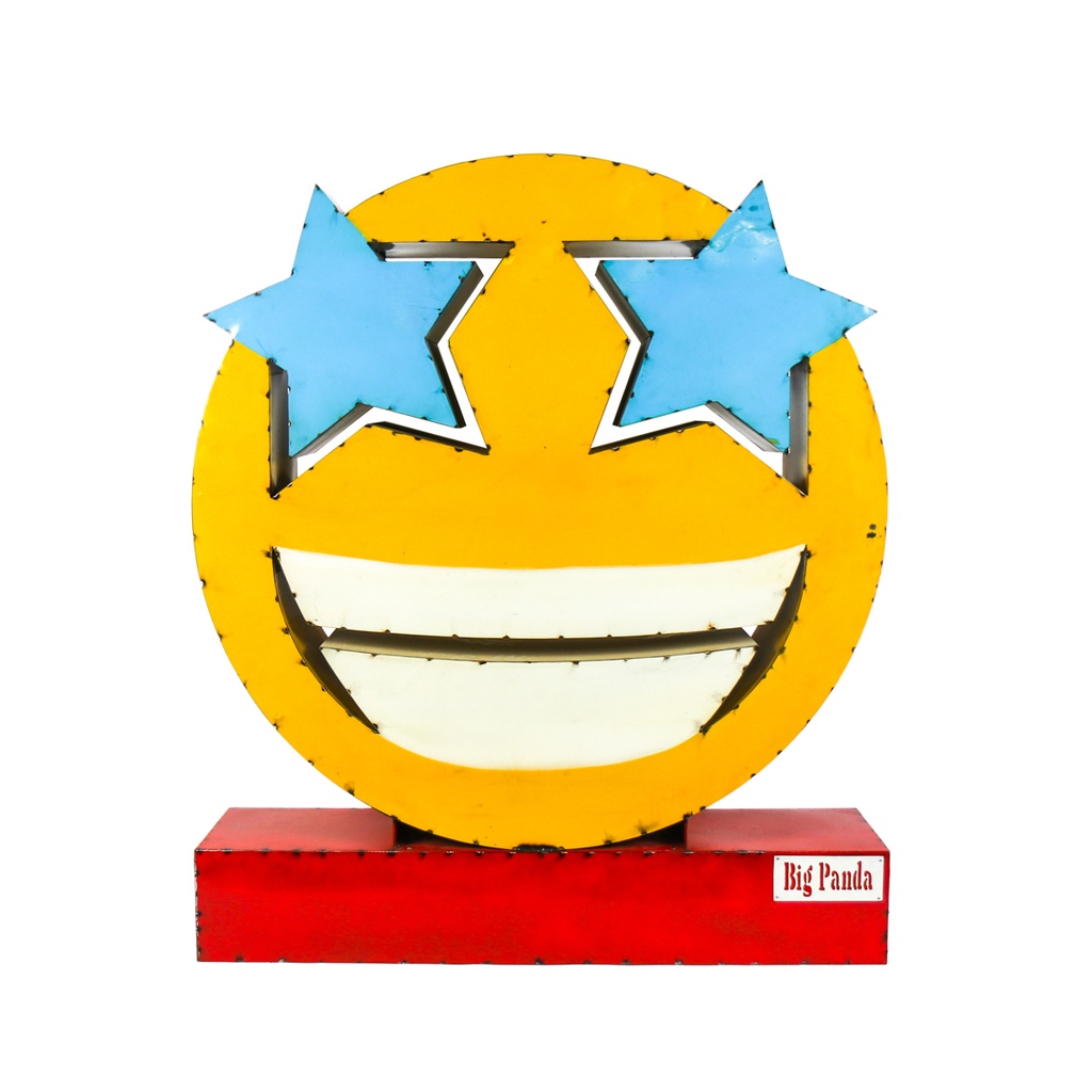 Emoji - 🤩 - Visage avec des étoiles à la place des yeux (140)