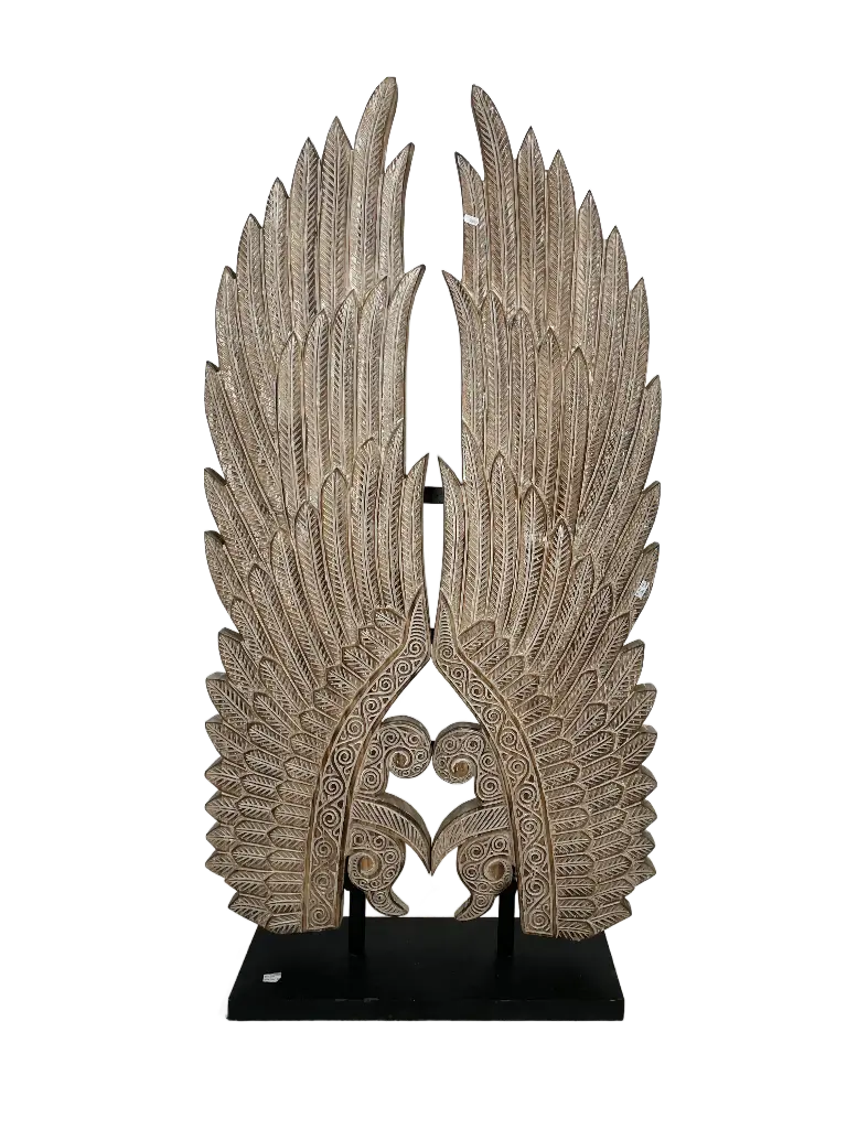 Wings Carved on Stand (160)
