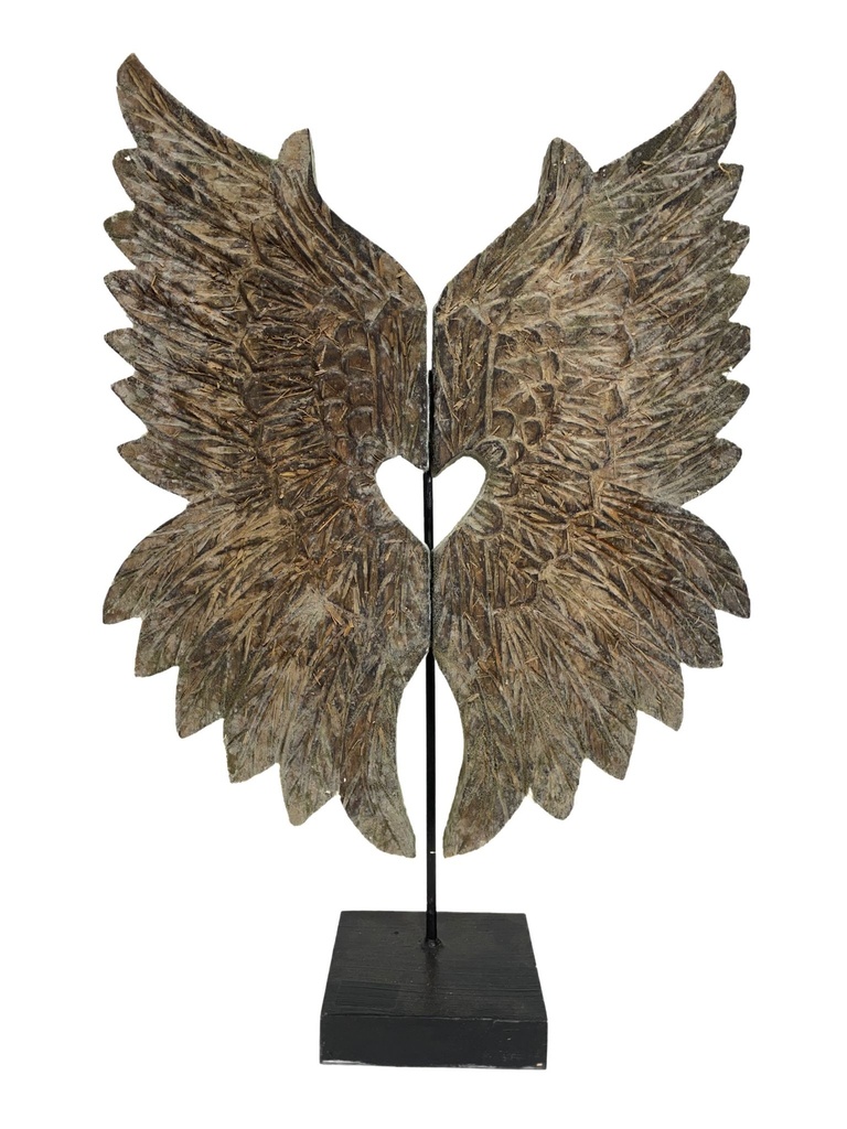 Wings Carved on Stand (60)