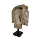 Horse Head Carved on Stand (45)