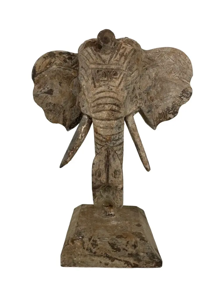 Tête d'Éléphant sur Socle (30)