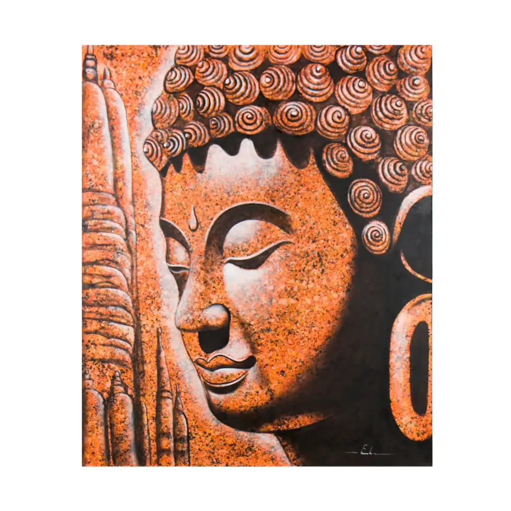 Peinture "Buddha" - Orange (120)