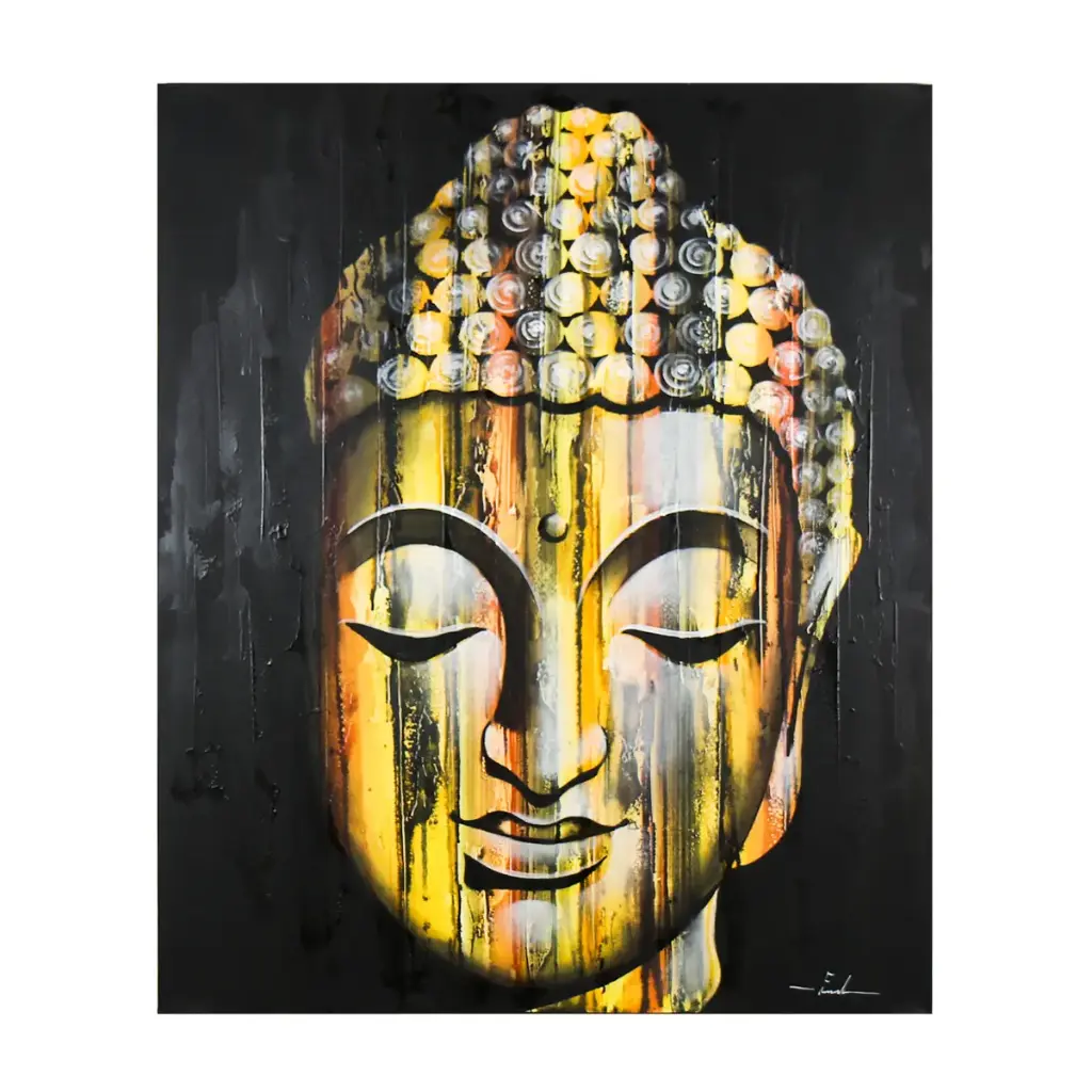 Peinture "Buddha" - Jaune (120)