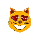 Emoji Up (30) - 😻 - Smiling Cat with Heart-Eyes