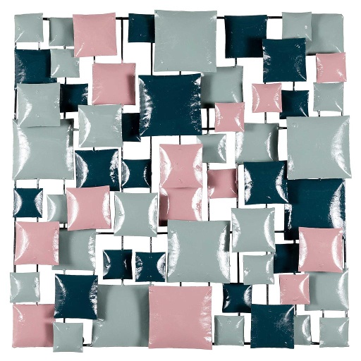 [PS70-10] Pimp Square (70) - Light Pink + Aqua Blue + Light Grey