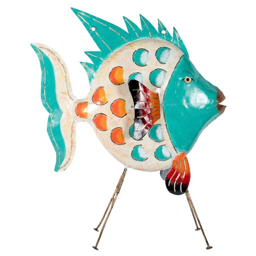 [FIDO85-03] Poisson Daurade (85) - Crème + Turquoise