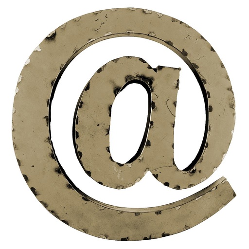 [LETT30-@] Lettre (30) - @ - Mix Couleur