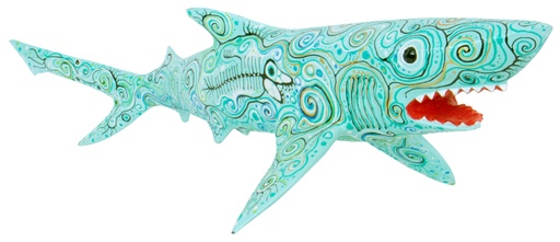 [SHARKDA100-03] Requin Dali (100) - Turquoise + Vert + Blanc + Noir