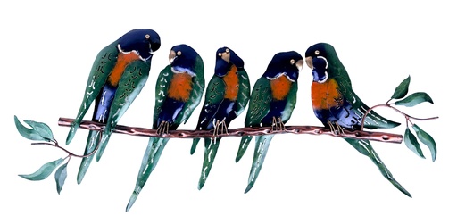 [P5BT75-02] Pimp 5 Birds On Tree (75) - Bleu + Orange