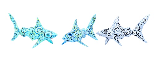 [SHARKDA22-S3] Shark Dali (22) - Mix Colour (Set de 3)