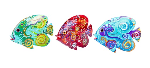 [FISHDA15-S3] Poisson Dali (15) - Mix Couleur (Set de 3)