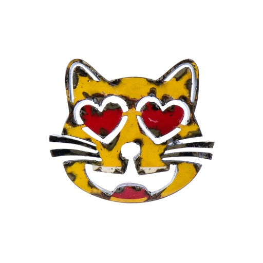 [EMO15-CATHEARTEYES] Emoji (15) - 😻 - Chat souriant aux yeux en cœurs