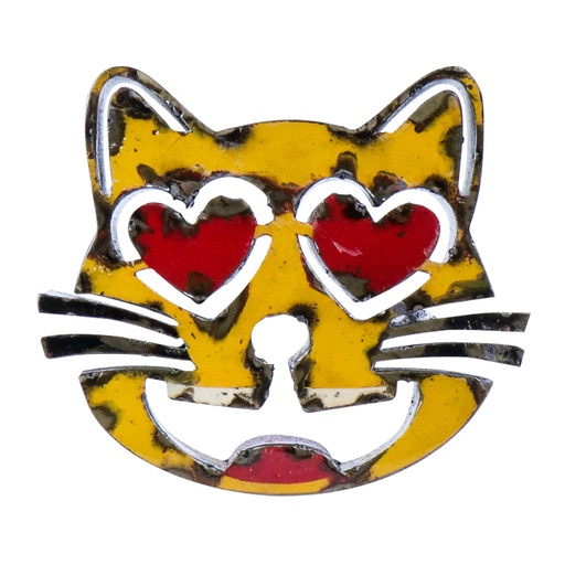 [EMO30-CATHEARTEYES] Emoji (30) - 😻 - Chat souriant aux yeux en cœurs