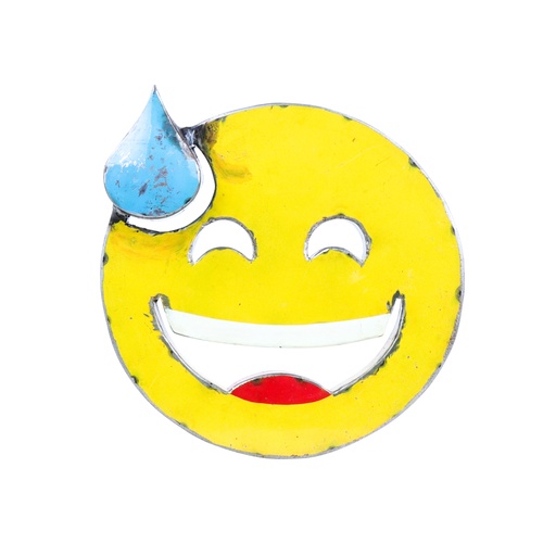 [EMOUP30-SWEAT] Emoji Upcycling (30) - 😅 - Visage souriant avec une goutte de sueur