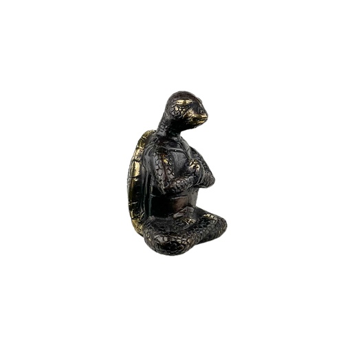 [TURTLYOGBZ10-02] Tortue Yoga Bronze (10) - Noir + Or