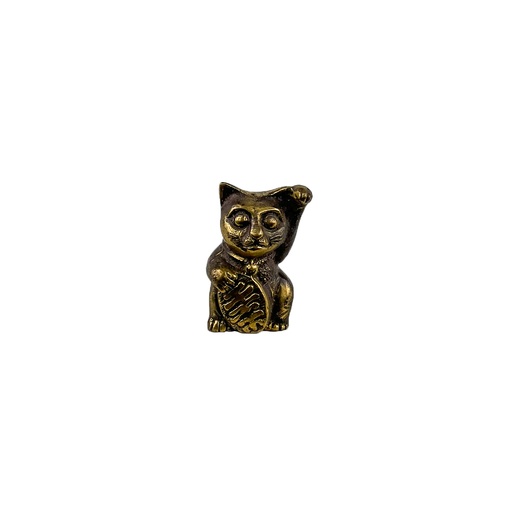[CATLUCKBZ6] Chat Chanceux Bronze (6) - Noir + Or (Minimum 3 pcs)