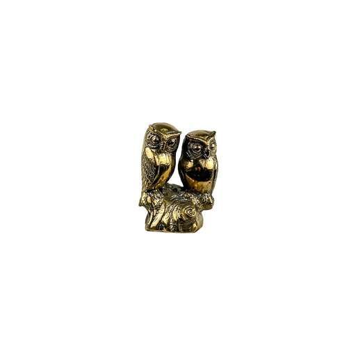 [OWLCOUPLBZ7] Hibou Couple Bronze (7) - Or (Minimum 3 pcs)