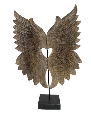 [PU007-WINGS60] Wings Carved on Stand (60)