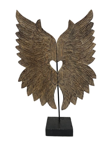 [PU008-WINGS61] Wings Carved on Stand (61)