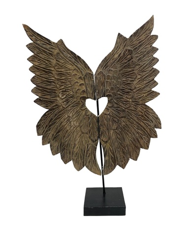[PU009-WINGS61] Wings Carved on Stand (61)