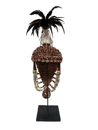 [PU019-HEADDRESS55] Headdress with Shell on Stand (55)