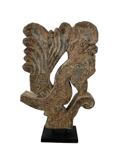 [PU047-BIRDWC60] Bird Carved on Stand (60)