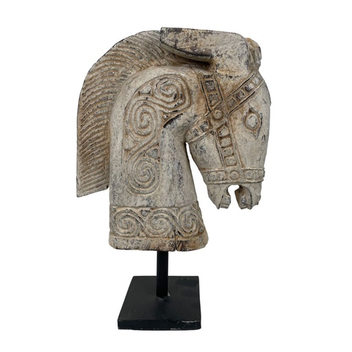 [PU096-HORSEHW43] Tête de Cheval Sculptée sur Socle (43)
