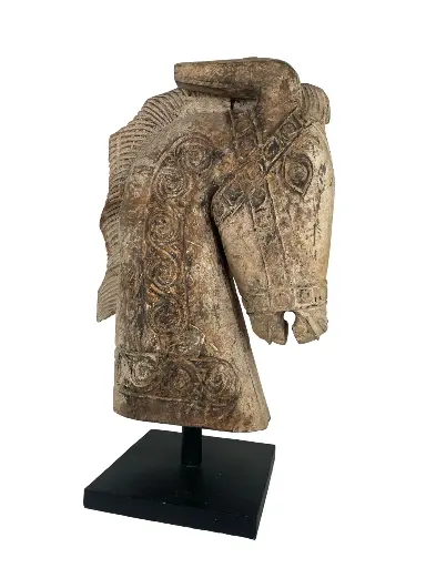 [PU120-HORSEHW73] Horse Head Carved on Stand (73)
