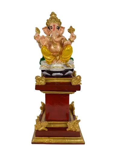 [PU183-STATUE34] Statue - Ganesh on Stand (34)
