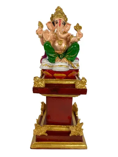 [PU184-STATUE34] Statue - Ganesh sur Socle (34)