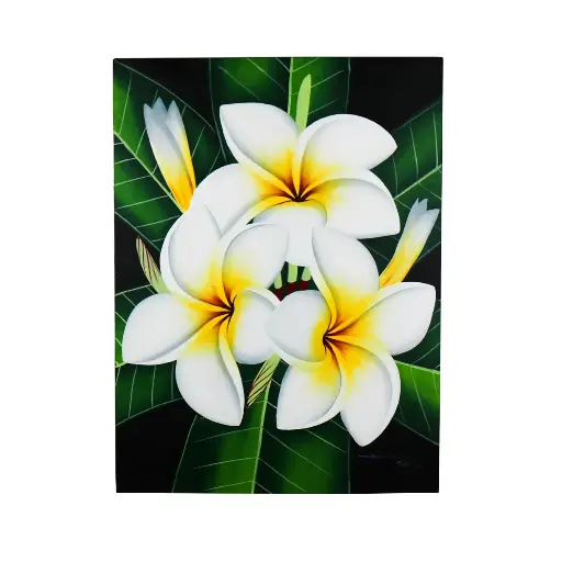 [PU238-PAINT80] Painting "Frangipani" - White (80)