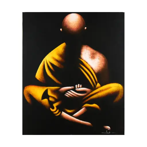 [PU258-PAINT120] Painting "Monk" - Yellow (120)
