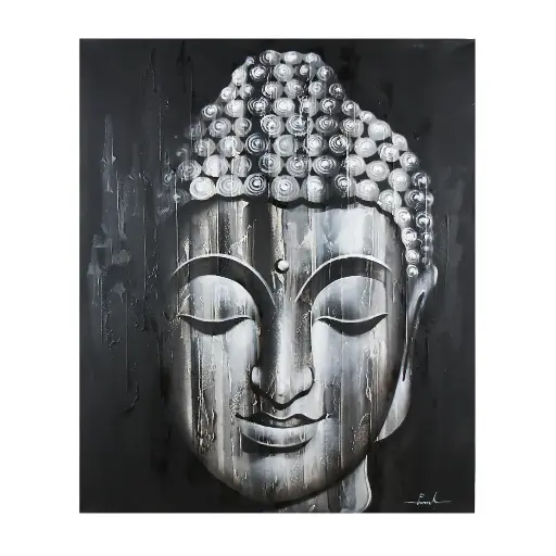 [PU263-PAINT120] Painting "Buddha" - Grey  (120)
