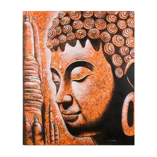 [PU265-PAINT120] Painting "Buddha" - Orange  (120)